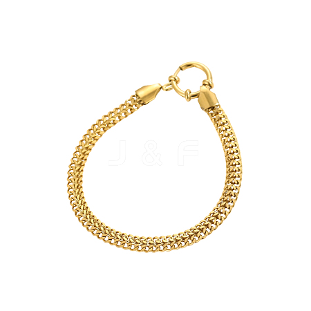 304 Stainless Steel Wheat Chain Bracelets STAS-OY012-92G-1