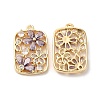 Real 18K Gold Plated Brass Pendant KK-B074-71G-03-1