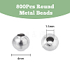304 Stainless Steel Round Seamed Beads STAS-DC0015-81A-2