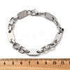 304 Stainless Steel Oval Link Chain Bracelets for Women Men LS-BJEW-A033-04P-5