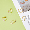 5Pcs 5 Styles Brass Screw Carabiner Lock Charms ZIRC-DC0001-36-4