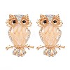 Rack Plating Alloy Crystal Rhinestone Cabochons PALLOY-S143-14-1