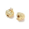 Brass Micro Pave Clear Cubic Zirconia Beads CU-CBA91C0-06G-2
