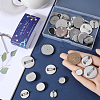 40Pcs 4 Size 304 Stainless Steel Brooch Cabochon Settings STAS-SC0007-63-3