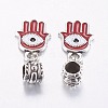 Tibetan Style Alloy European Dangle Charms ENAM-G122-01AS-3
