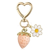 Acrylic Strawberry Pendant Decoration HJEW-SW00120-04-13