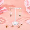 6Pcs Natural Agate Peach Charms G-OC0006-02-4