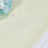 16Pcs 925 Sterling Silver Heart Chain Extender Drop STER-FI0001-04-5