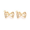 Brass Pave Cubic Zirconia Pendants KK-T074-91G-1