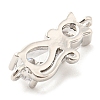 Brass Micro Pave Cubic Zirconia Kitten Links Connectors ZIRC-G157-50P-2