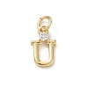 Brass Pave Clear Cubic Zirconia Charms KK-A273-01G-U-1