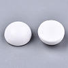 Spray Painted White Wood Cabochons WOOD-TAC0001-23A-3