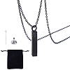 1Pc 304 Stainless Steel Cuboid Pendant Urn Ashes Necklaces NJEW-FH0001-35A-1