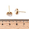 Brass Glass Stud Earrings EJEW-F391-05G-02-3