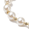 2Pcs 2 Colors Imitation White Pearl Acrylic Beaded Necklaces NJEW-JN05122-7