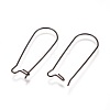 304 Stainless Steel Hoop Earrings Findings Kidney Ear Wires Ion Plating(IP) STAS-L216-22A-B-2