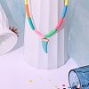 Handmade Polymer Clay Heishi Beads Pendant Necklaces X1-NJEW-JN02816-2