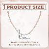 1Pc Glass Rondelle Beaded Necklaces NJEW-LP0007-23V-2