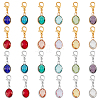   24Pcs 24 Styles Faceted Glass Pendant Decorations FIND-PH0010-21-1