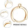 Brass Huggie Hoop Earring Findings KK-AR0001-37G-5