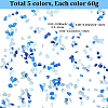 300G 5 Colors Electroplate Glass Chip Beads MRMJ-SC0001-37B-2