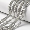 Electroplate Opaque Glass Beads Strands EGLA-A034-P8mm-T10-1