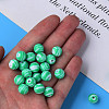 Opaque Striped Acrylic Beads MACR-S373-27D-07-7