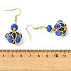 Glass Seed Bead and Synthetic Imperial Jasper Dangle Earrings EJEW-MZ00743-6