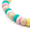 Coconut Beads Stretch Bracelets Set BJEW-JB07006-6