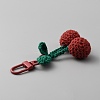 Cherry Wool Knitting Pendant Decorations HJEW-WH0068-12B-2