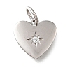 925 Sterling Silver Micro Pave Clear Cubic Zirconia Charms STER-V001-01P-04-1