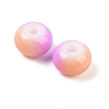 Opaque Spray Painted Glass Beads X1-GLAA-G118-01H-2