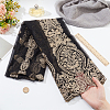 BENECREAT 1PC Polyester Flower Embroidered Wavy Edge Lace Fabric OCOR-BC0005-55-3