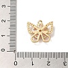 Brass Micro Pave Clear Cubic Zirconia Charms KK-G499-08G-3
