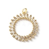 Brass Micro Pave Cubic Zirconia Pendants LS-KK-P320-02G-02-1