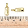 26Pcs Brass Micro Pave Cubic Zirconia Pendants ZIRC-I369-01G-3