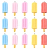 40Pcs 5 Colors Opaque Resin Pendants RESI-CJ0002-99-1