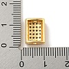 Brass Micro Pave Clear Cubic Zirconia Beads KK-G493-36G-3