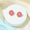 Glass Seed Bead Stud Earrings EJEW-MZ00741-01-1