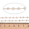 Glass & 304 Stainless Steel Beaded Chains SA-CBAD321-04E-3