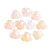 Baking Paint Transparent Glass Bead Caps DGLA-N014-09B-03-1
