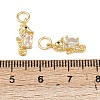 Brass Micro Pave Cubic Zirconia Pendants KK-B161-02G-3