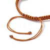 Synthetic Turquoise Sea Turtle Braided Bead Bracelet BJEW-JB10036-01-4