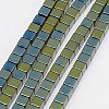 Electroplate Non-magnetic Synthetic Hematite Beads Strands G-J170A-4x4mm-05-1