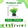 9Pcs 9 Styles Plastic Artificial Aquarium Plants DJEW-DR0001-10-2