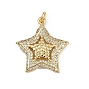 Brass Micro Pave Cubic Zirconia Pendants KK-S528-02G-1