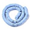 Flat Round Handmade Polymer Clay Beads CLAY-R067-10mm-32-2