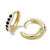 Brass Enamel Stud Earrings EJEW-R162-07G-3