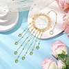 Wire Wrapped Natural Citrine Chips Ring Hanging Ornaments HJEW-JM02371-03-2