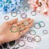 Yilisi 18Pcs 3 Style Ion Plating(IP) Rainbow Color 304 Stainless Steel Split Key Rings FIND-YS0001-13-5